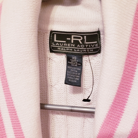 L-RL Ralph Lauren Active White Cable Knit Sweater - Picture 5 of 6